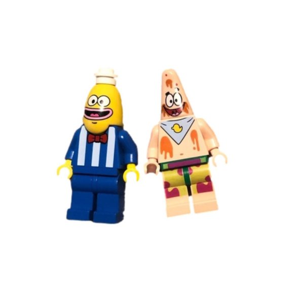 SPONGEBOB Squarepants Lego Mini Figures Figurines Ice Cream Vendor &HPatrick - Picture 1 of 4